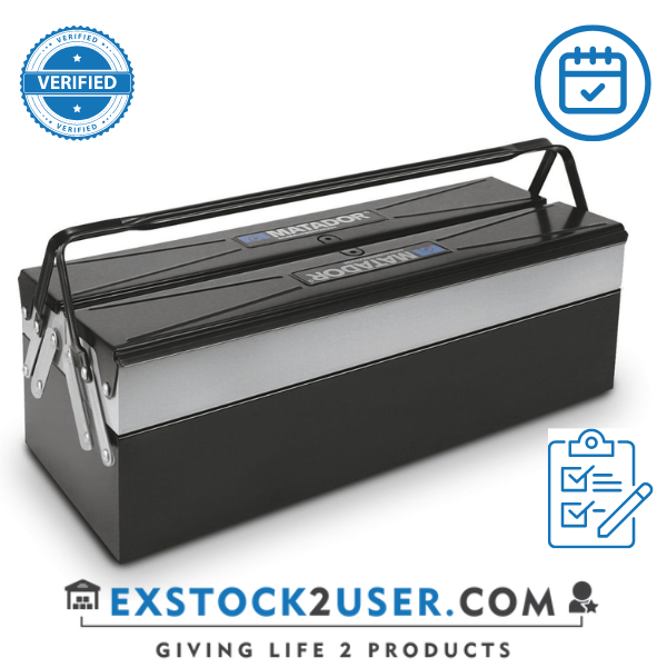 Tool case STEEL with 3 compartments, empty