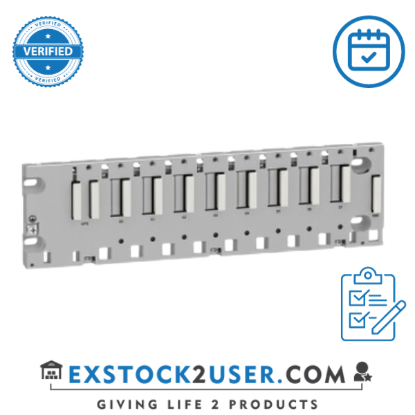 Schneider ,BMXXBP0800,  rack M340 ,8 slots , panel, plate or DIN rail mounting
