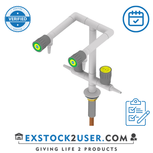 FAR pillar with 2 watertaps 180° and 2 gastaps 180°