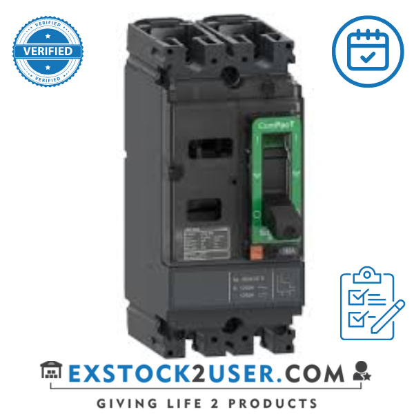 Schneider Electric, LV438699, Circuit breaker, ComPact NSX160F AC/DC, 18kA/415VAC, TMD trip unit 125A, 2 poles 2d