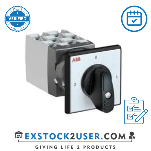 ABB, 1SCA126667R1001, Rotary Switch, 4 Position, 1 Pole, 90 °, 25 A, 400 V, OC25 Series