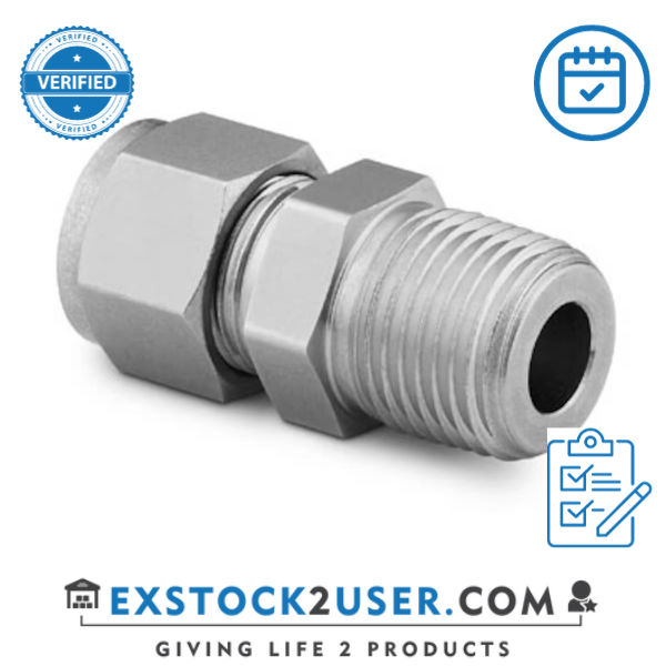 Connector, 3/8" Swagelok x 1/2" MNPT, SS