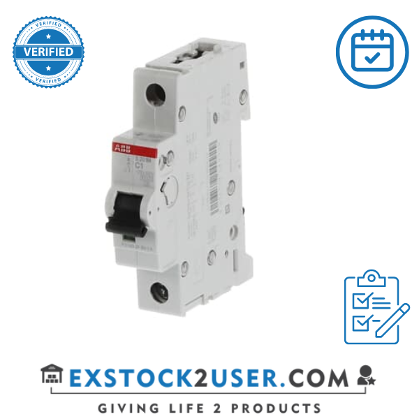 ABB, 2CDS271001R0014, Miniature Circuit Breaker - S200M - 1P - C - 1 ampere