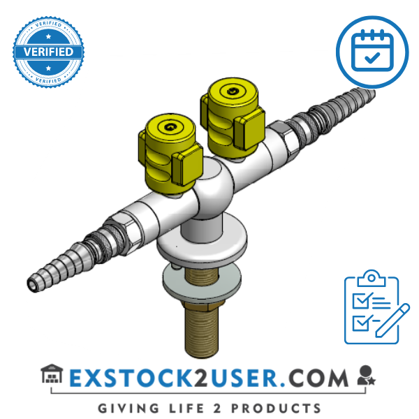 FAR MDS CompactLine 2-way gastap, 180° with quick release coupling 11-40011.2M6QR