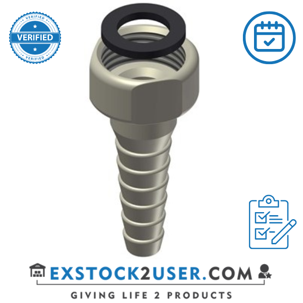 FAR MDS PP hose nozzle, 1/2" internal thread, RAL 7032