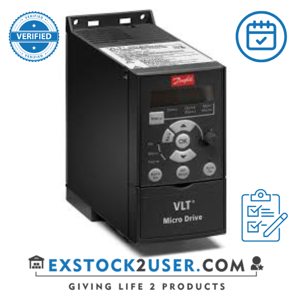 Danfoss, 132F0017, Frequency converter FC-051PK37T4E20H3XXCXXXSXXX Power Rating (PK37) 0.37 KW / 0.50 HP, Three phase, Mains Voltage 4 380 - 480 VAC, Enclosure E20 (E20) IP20 / Chassis