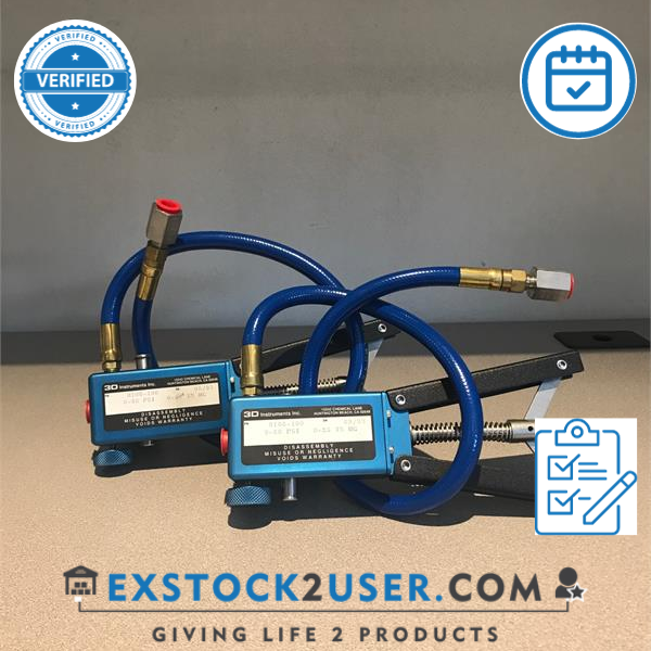 3D Instruments Combo pump with hose and ¼ female NPT, 0-60PSI/0-25in HG