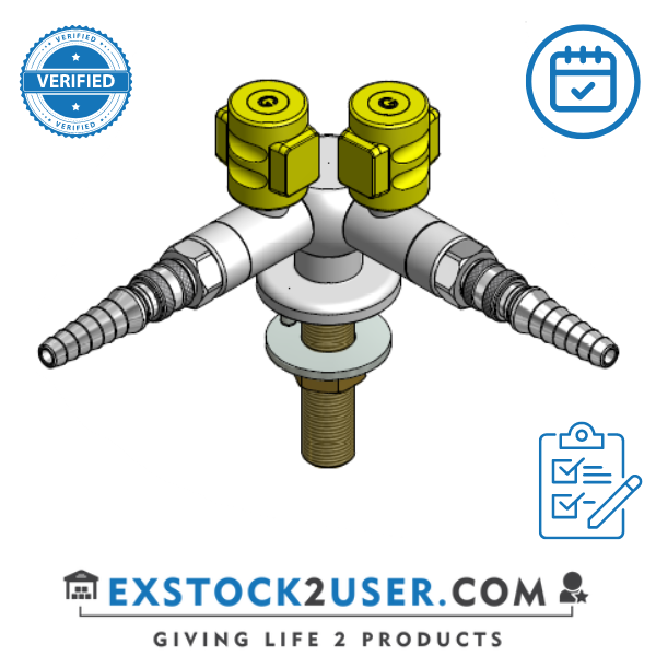 FAR MDS CompactLine 2-way gastap, 90° with quick release coupling 11-40012.M6QR