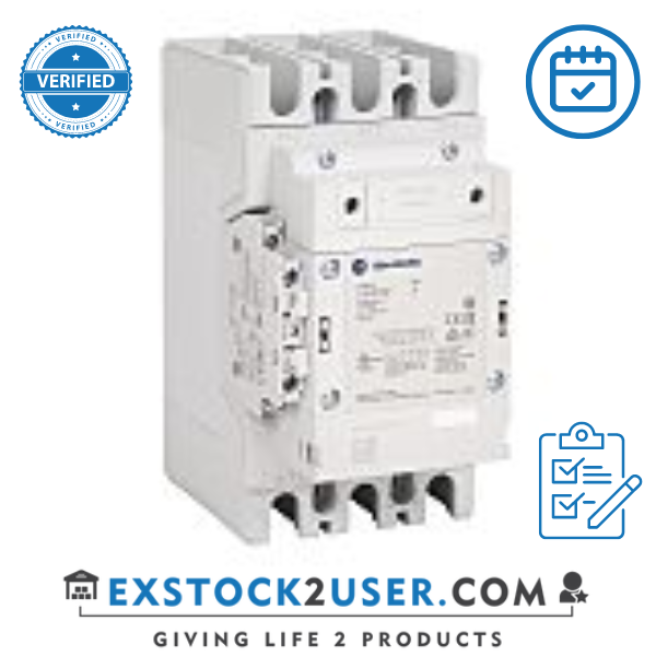 Allen Bradley, 100-E190KD11, Contactor, IEC, 190 A, 100-250V 50-60 Hz/100-250V DC, 3 NO Poles, 1 NO 1 NC Auxiliary Contacts, Bus Bar Connections