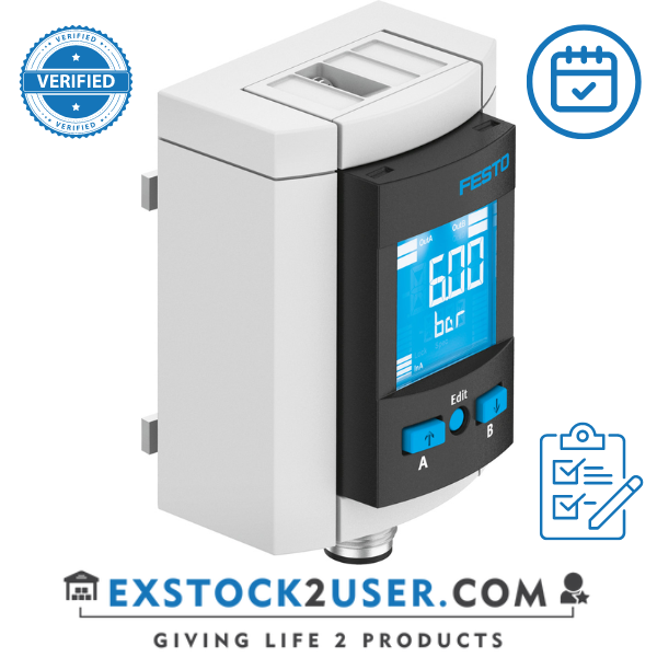 Festo, Pressure sensor SPAU-P10R-MS6-FL-PNLK-PNVBA-M8D (8035303)