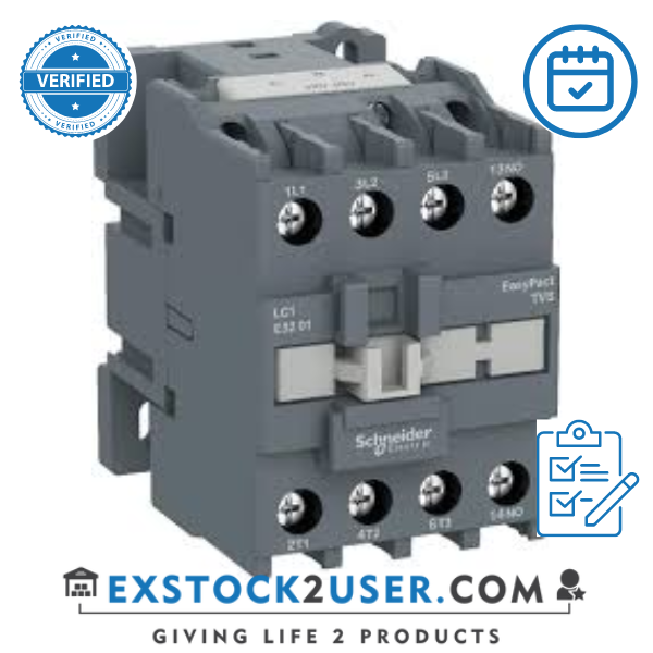 Schneider Electric,LC1E0610M6,EasyPact TVS contactor 3P(3 NO) - AC-3 - <= 440 V 6A - 220 V AC coil