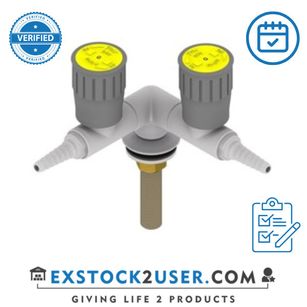 FAR 2-way 90° bench mounted gastap, low column 10-12012.2L